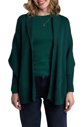 SAACHI Oversize Ribbed Knit Cardigan in Green at Nordstrom Rack | Nordstrom Rack