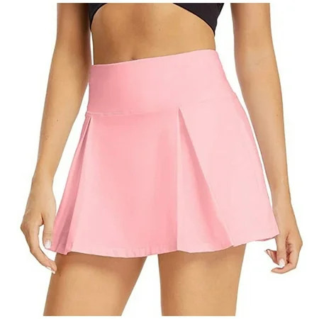 Tennis Skirt Women Tennis Skirts inner Shorts Elastic Sports Skorts With Pockets Skirts for Women(Color:Pink Size:S) | Walmart (US)