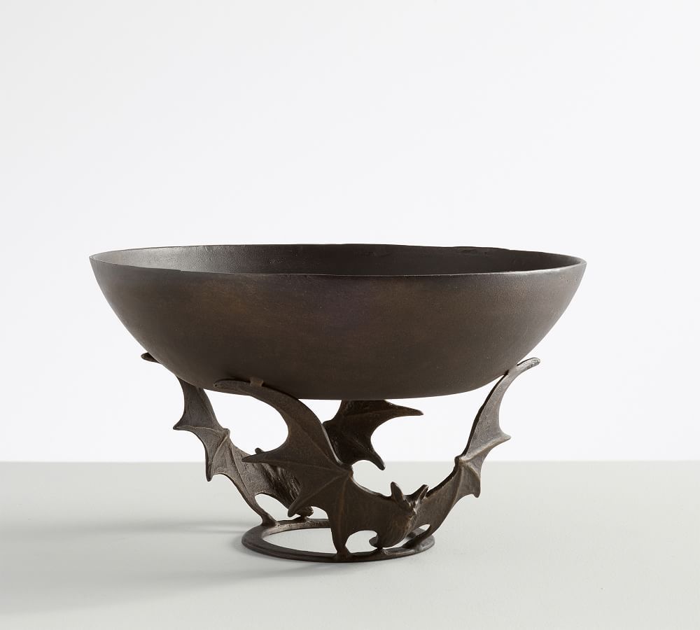 Trick or Treat Bat Metal Candy Bowl, Large | Pottery Barn (US)