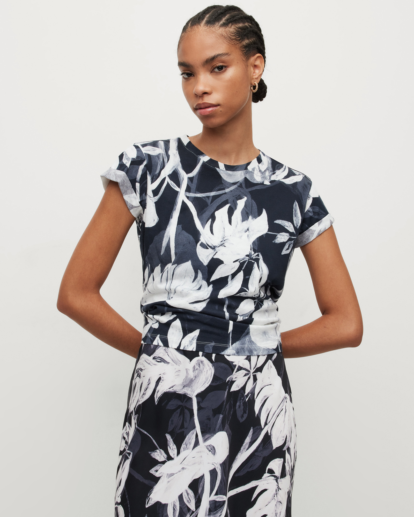 Anna Jackie Floral Short Sleeve T-Shirt | AllSaints UK
