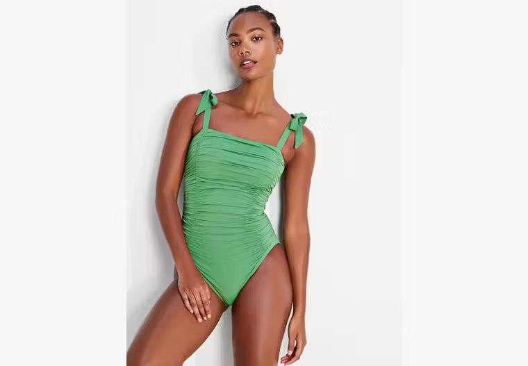 Shirred Square Neck One-Piece | Kate Spade (US)