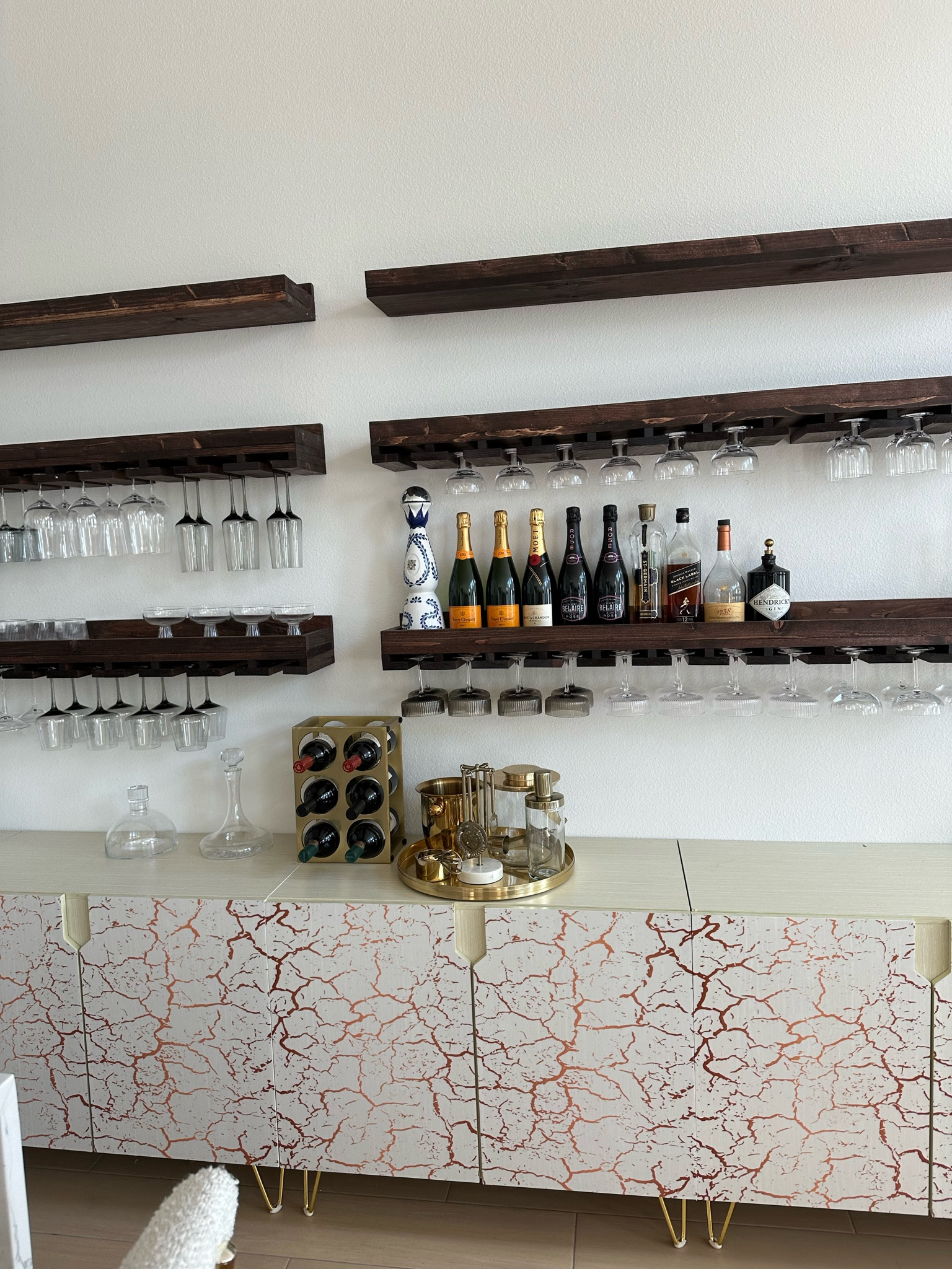 At home bar set up 🥰