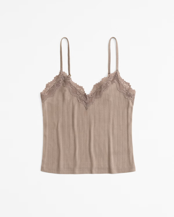 Lace and Pointelle Cami | Abercrombie & Fitch (US)
