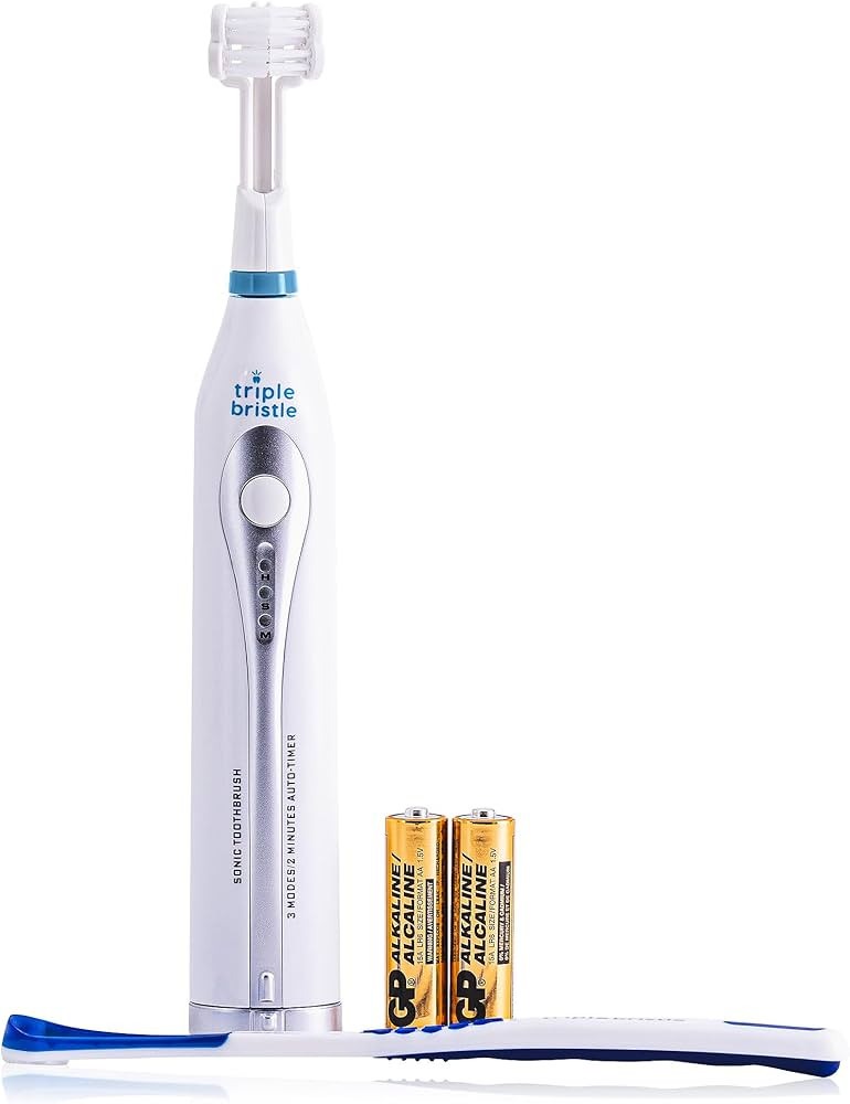 Triple Bristle GO 3 Sided Sonic Toothbrush - Soft Nylon Bristles, Autism & Special Needs Toothbru... | Amazon (US)