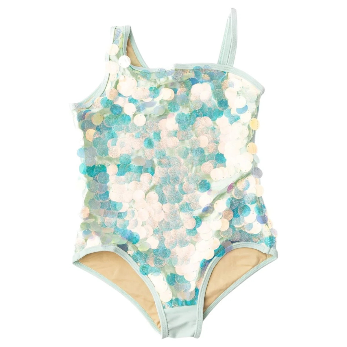 PAILLETTES ONE PIECE SWIMSUIT 6 / GREEN | Mini Dreamers 