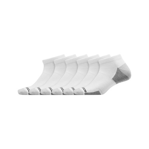 New Balance Unisex Cushioned Low Cut Socks 6 Pack - White (Size M) | New Balance Athletics, Inc.