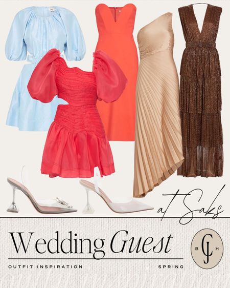 Spring wedding guest ready with Saks! They always have such a beautiful assortment of dresses and shoes! Short dress, midi dress, maxi dress, heels. Wedding outfit  

#LTKwedding #LTKstyletip