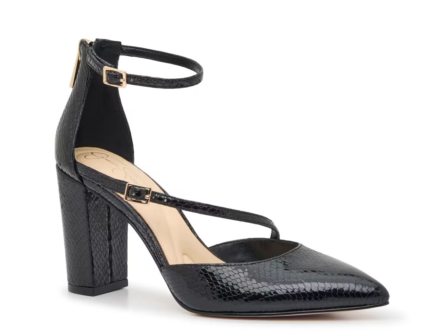 Jessica Simpson Nordic Pump | Women's | Black Snake Print | Size 9.5 | Pumps | DSW