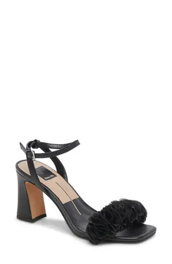 Dolce Vita Iesha Ankle Strap Sandal in Black Leather at Nordstrom Rack, Size 9 | Nordstrom Rack