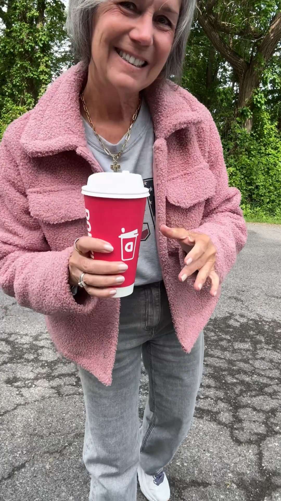 What this grandma wore to an early morning soccer game! A cozy fleece over a lightweight sweatshirt and high waisted straight leg jeans. And matching comfortable sneakers for the trek across the fields. 

Tagged a few fleece jackets for you to check out. 

 #agelessstyle
#over50fashion #womenover50 #fashionove #over50style #styleover50

#LTKSeasonal #LTKmomlife #LTKOver40