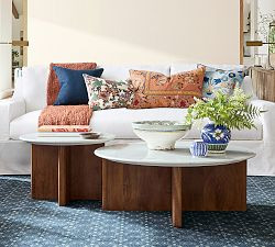 Cayman Round Marble Nesting Coffee Tables | Pottery Barn (US)