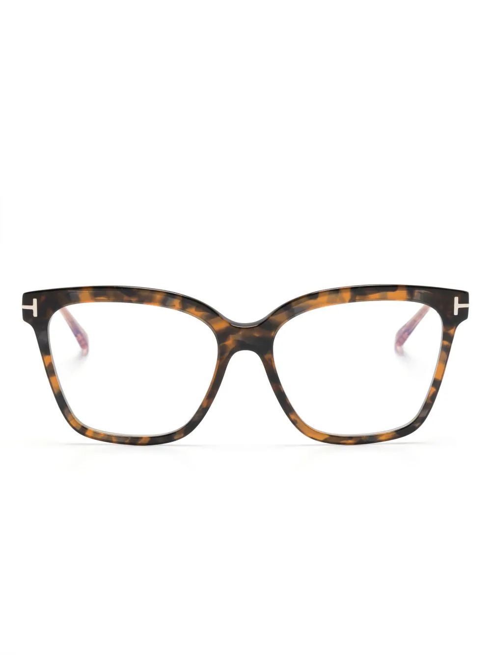 TOM FORD Eyewear tortoiseshell-effect cat-eye Glasses - Farfetch | Farfetch Global
