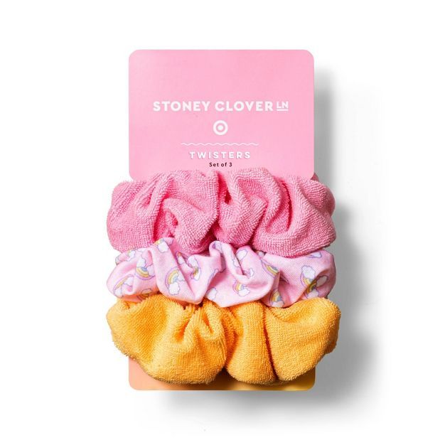 Hair Twister Set 3pc - Stoney Clover Lane x Target Light Pink/Pink/Orange | Target