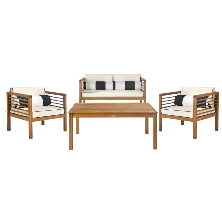 Arlethe 4 - Person Outdoor Seating Group with Cushions | Wayfair North America