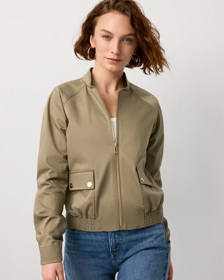 Petite Utility Bomber Jacket | White House Black Market