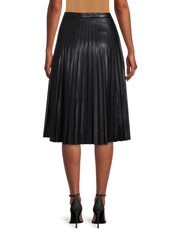 ​Pleated Faux Leather Skirt | Saks Fifth Avenue OFF 5TH