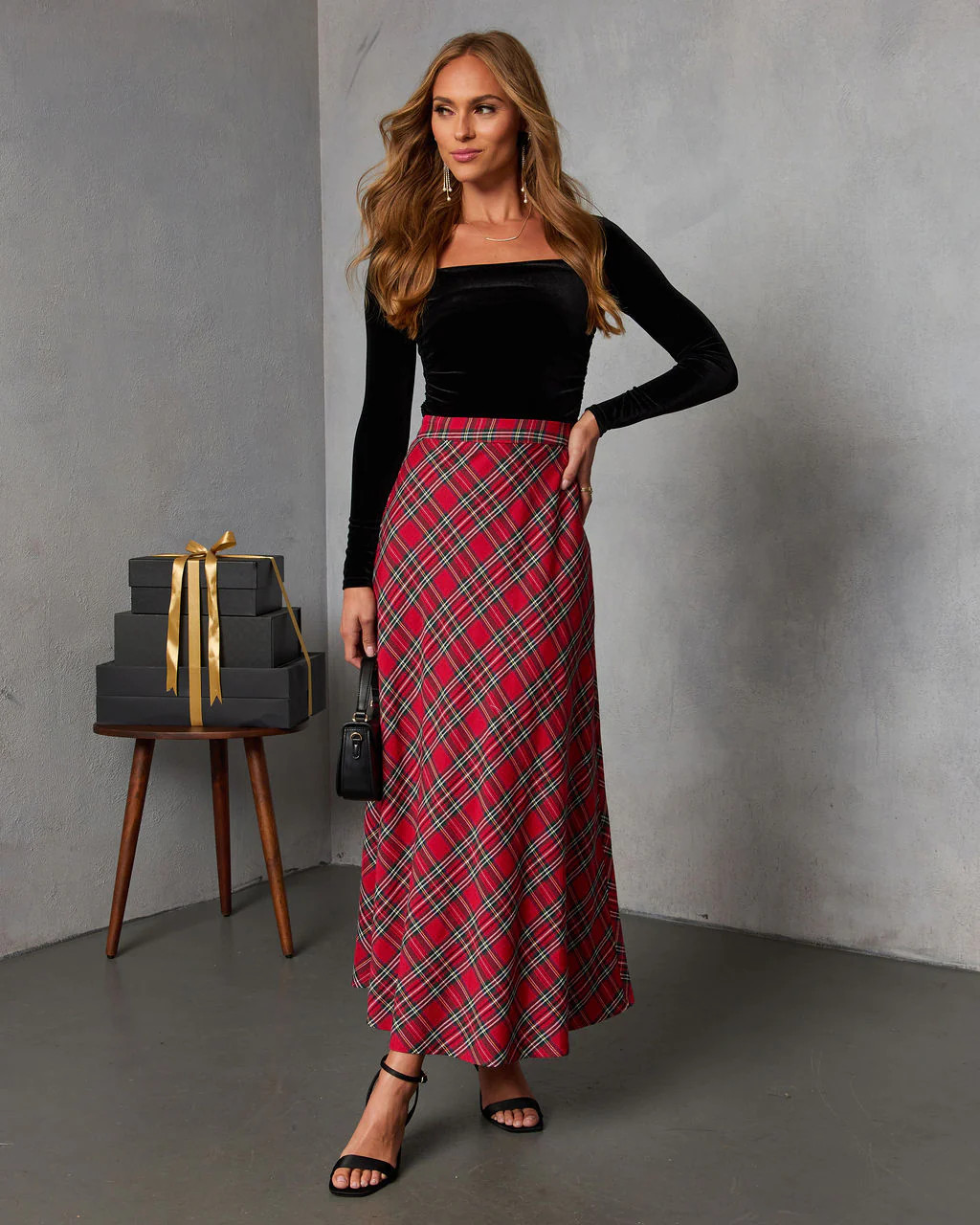 Tarenne Plaid Maxi Skirt | VICI