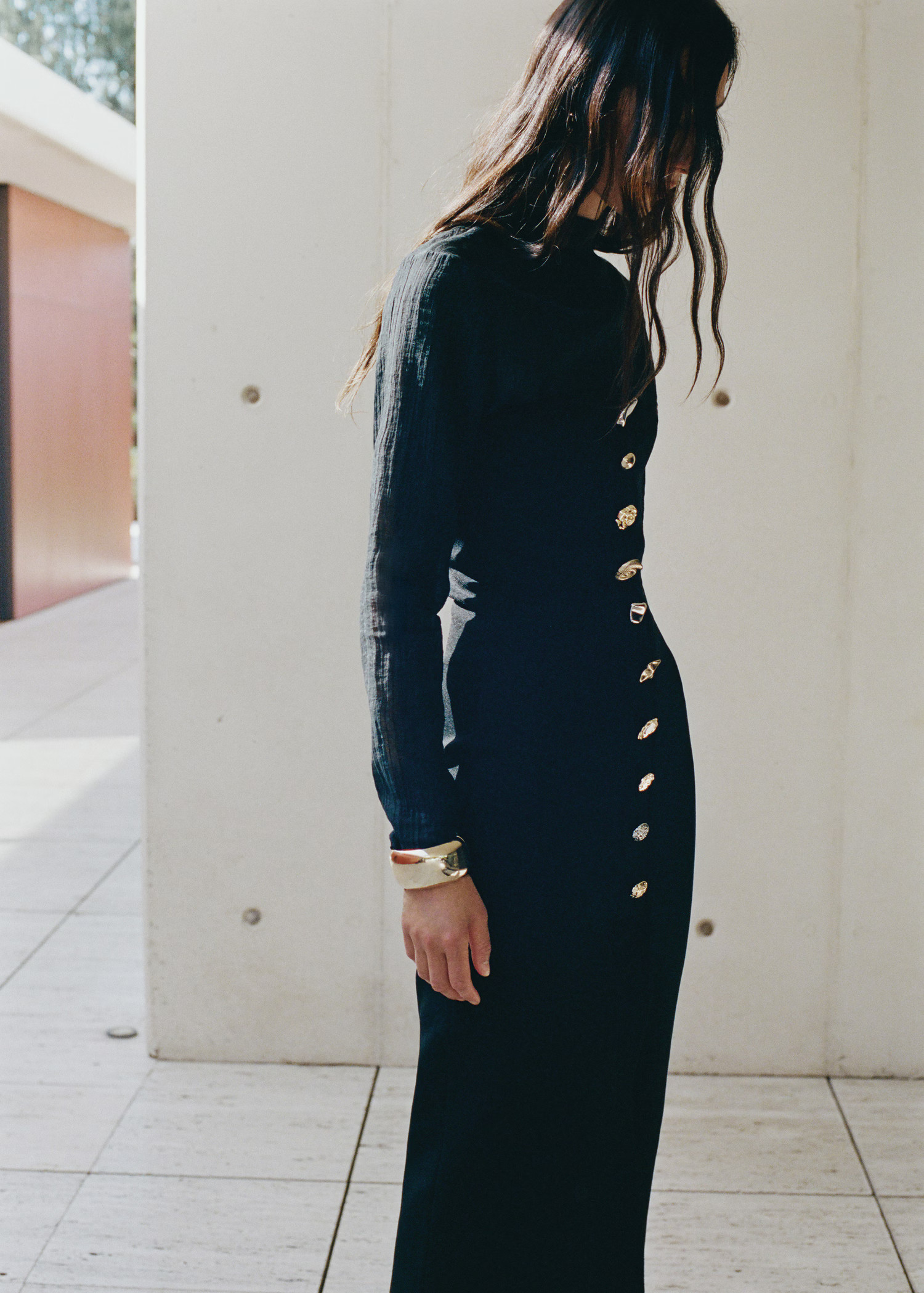 Strapless dress with jewel buttons - Women | MANGO USA | Mango (US/MX/AU)