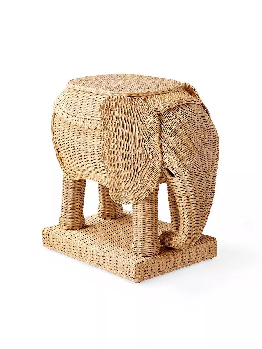 Elephant Rattan Side Table | Serena and Lily