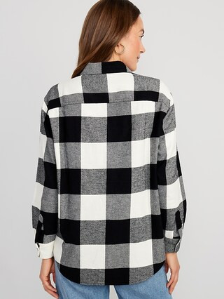 Loose Flannel Boyfriend Shirt for Women | Old Navy (US)