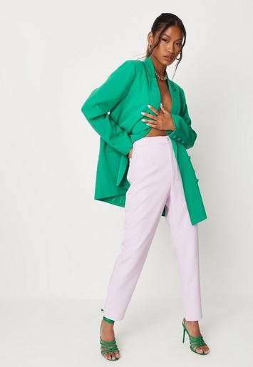 Missguided - Lilac Tailored Cigarette Trousers | Missguided (UK & IE)