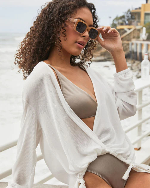 Catalina Swim Cover Up Top - White | VICI
