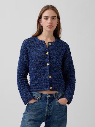 100% Cotton Textured Sweater Jacket | Gap (US)