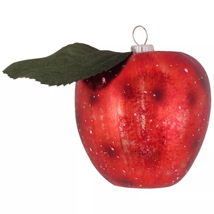 Christmas by Krebs 2.5" Red Apple Glass Christmas Ornament | Target