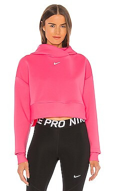 Nike Clean Fleece Hoodie in Digital Pink & Metallic Silver from Revolve.com | Revolve Clothing (Global)