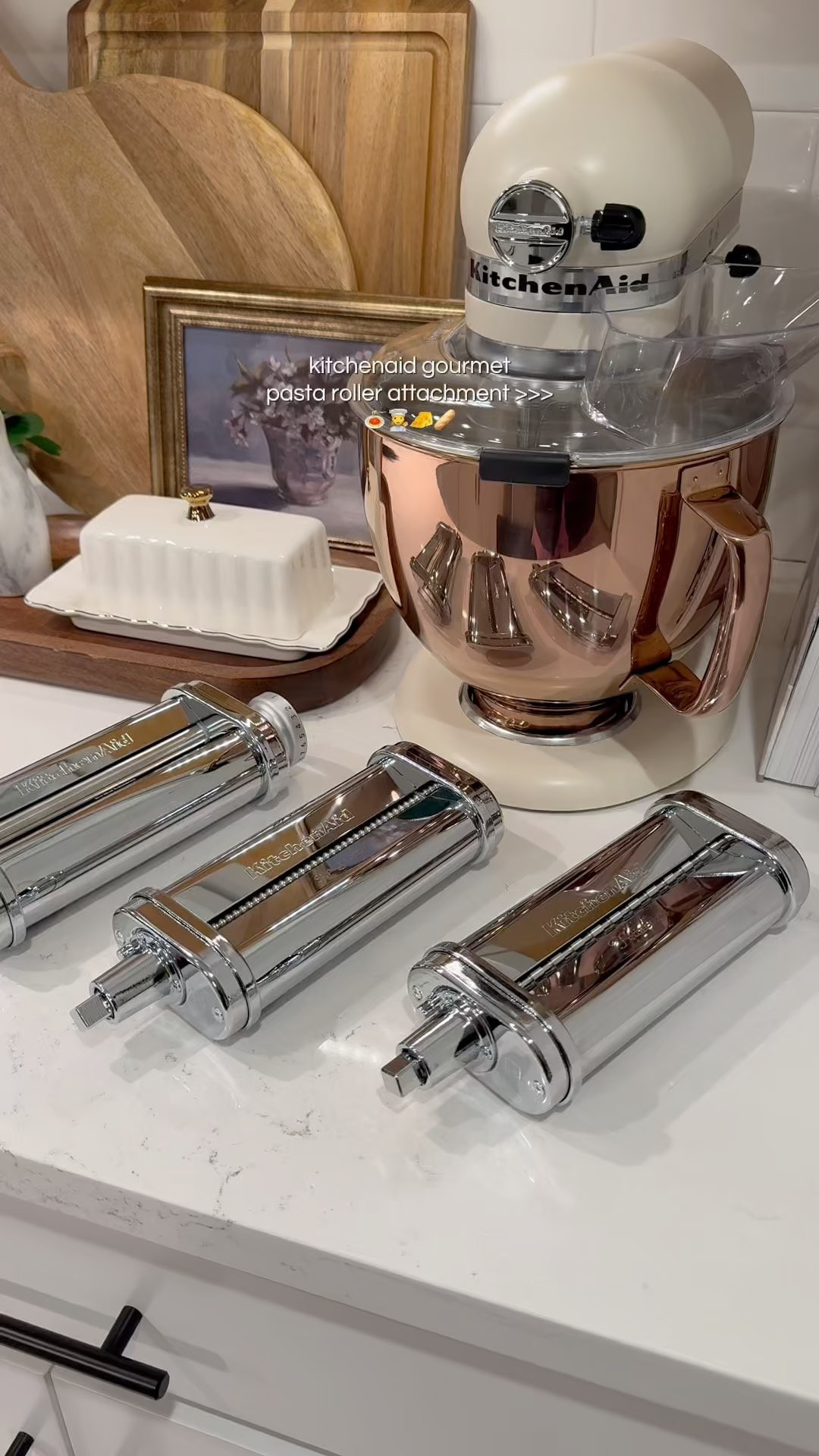 The KitchenAid Gourmet Pasta Roller Attachment is one of the most fun KitchenAid stand mixer attachments! You can make different homemade pasta shapes like homemade spaghetti, homemade fettuccine, and even homemade ravioli and homemade tortellini! Plus, if you make the pasta dough in your stand mixer, it's truly a breeze!  

 #LTKfoodie #LTKHome