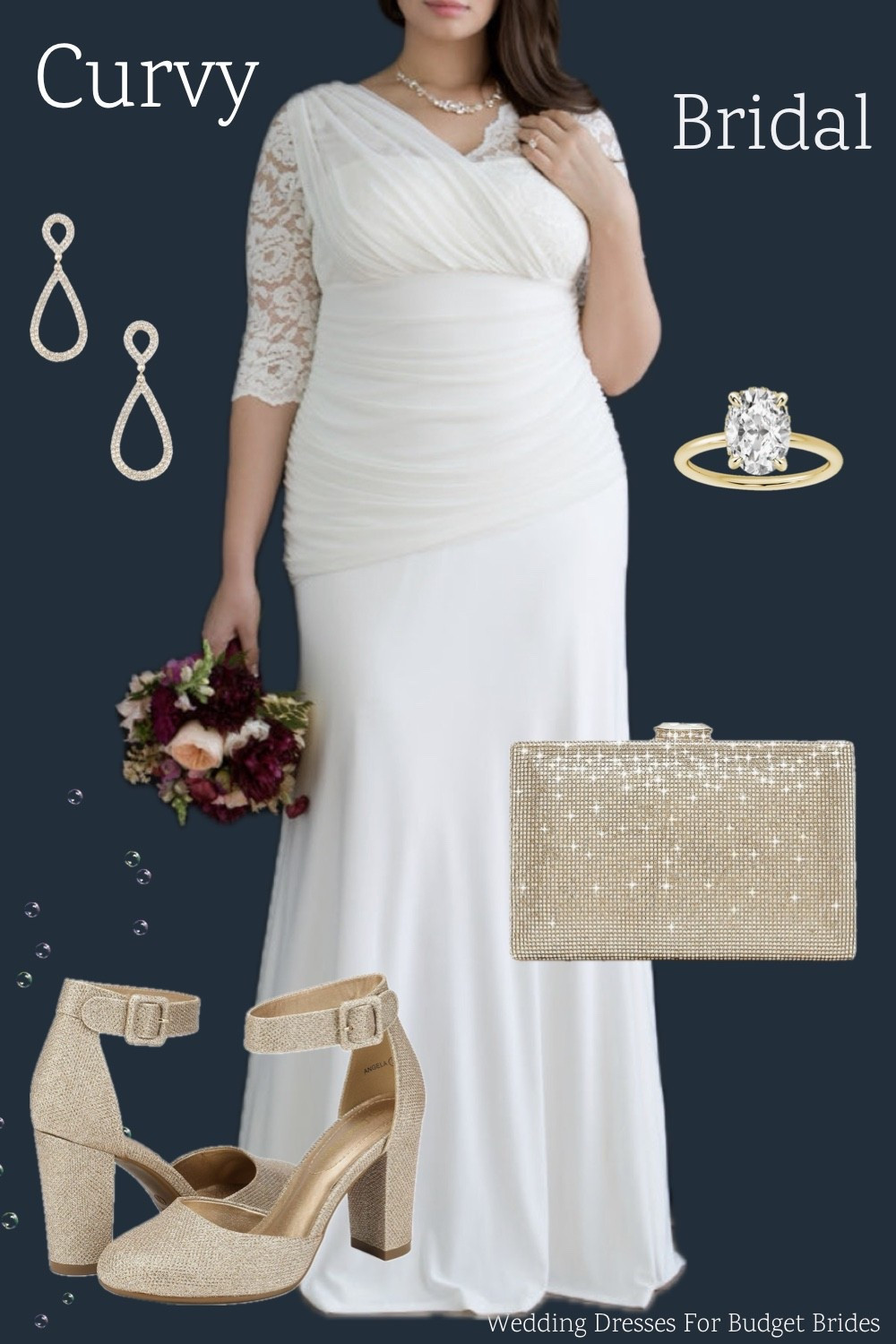 Stunning plus size white dress from Kiyonna under $300. Accessories from Amazon. 

Reception dress, courthouse elopement dress, long white gown, minimalist wedding dress, or microwedding dress, curvy bride, plus size fashion. 

#LTKPlusSize #LTKWedding #LTKSeasonal