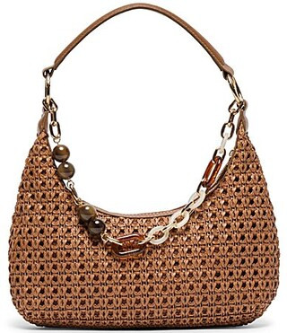 Dolce Vita Poppie Woven Chain Charm Shoulder Bag - Saddle | Dillard's