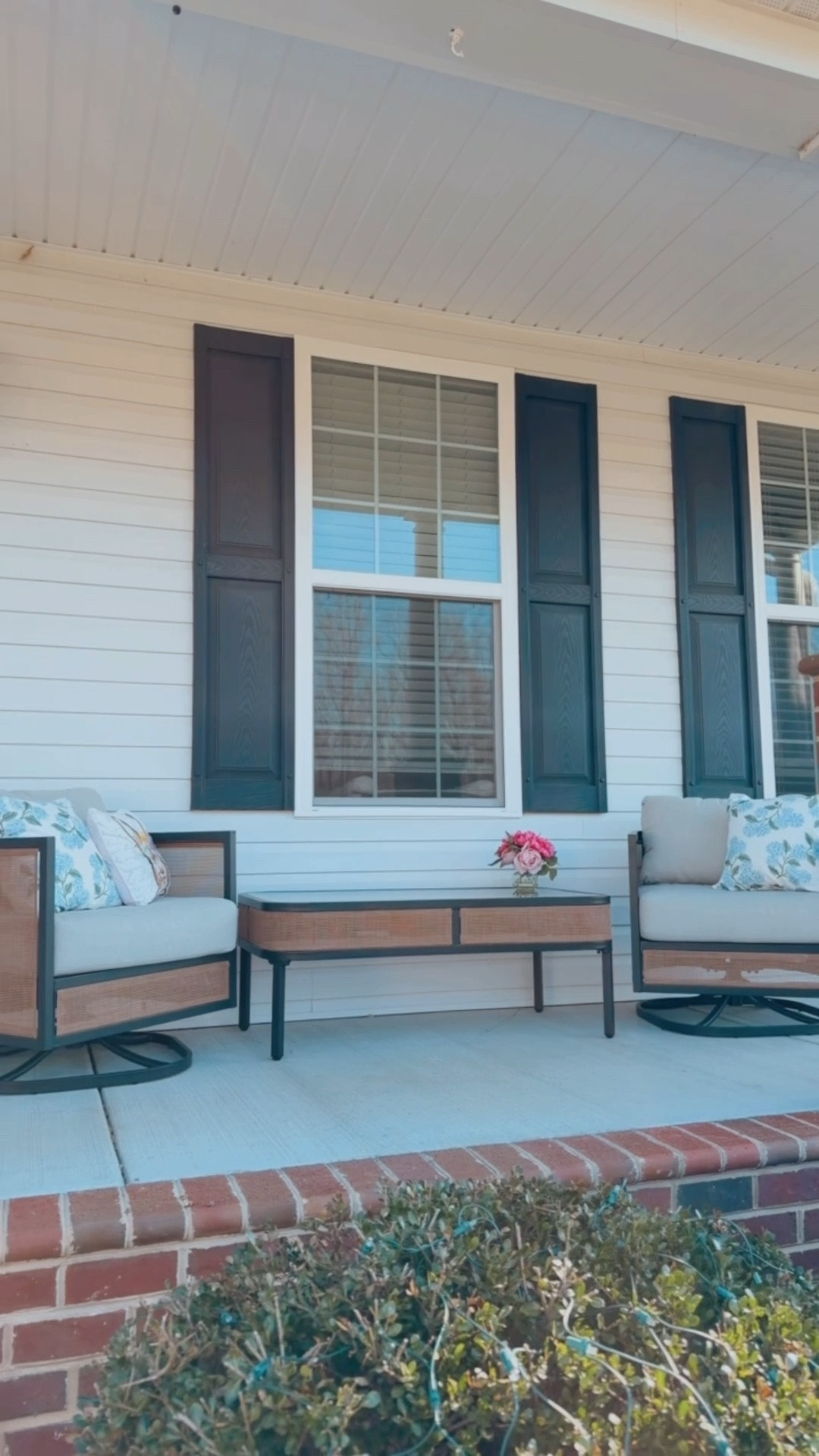 Spring refresh for the front porch and it makes me SO happy. Patio set is so boho chic - I hunted for the perfect one forever. The pillows are water resistant and I swap out the pillow covers every season! 

Amazon finds. Patio furniture. Lowe’s patio set. Home decor.

#LTKHome #LTKSaleAlert #LTKSeasonal