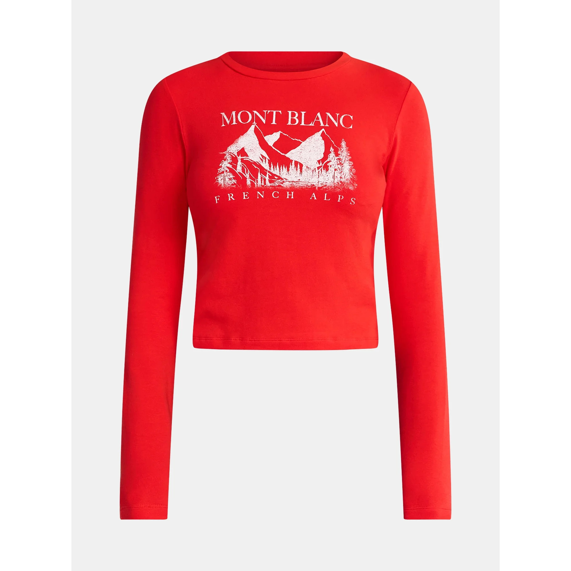 No Boundaries Baby Tee with Long Sleeves, Women’s | Walmart (US)