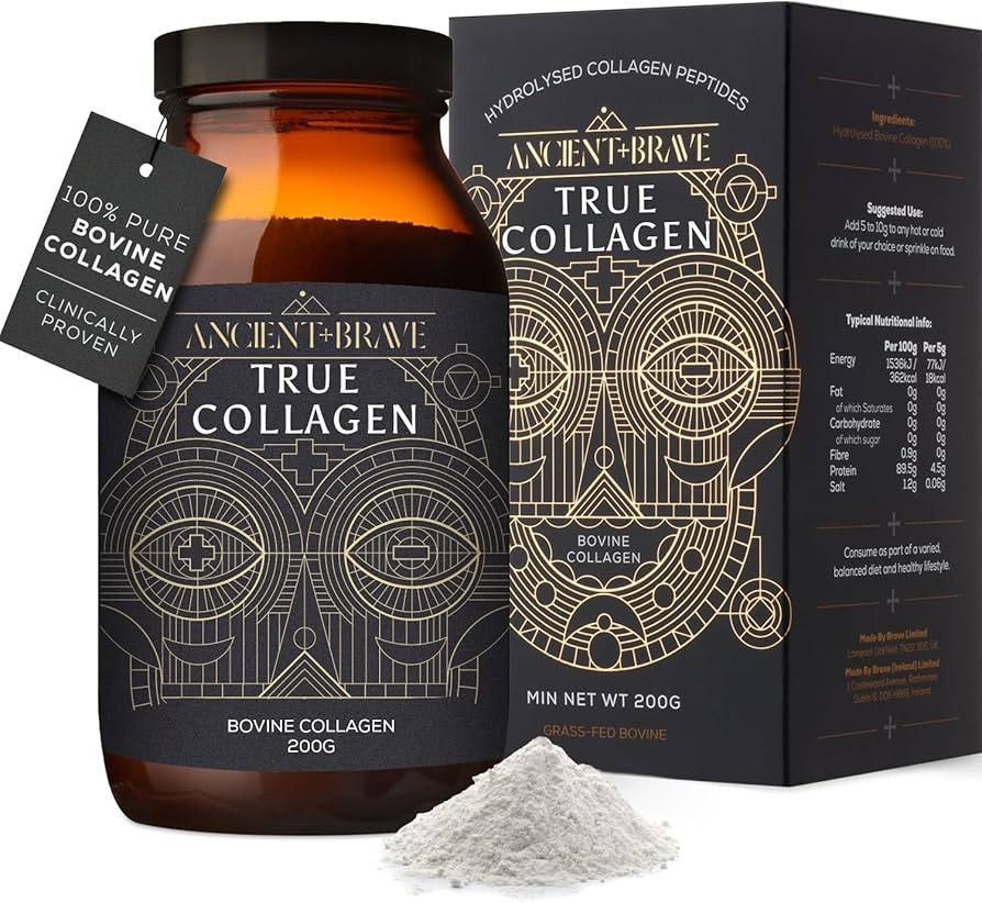Ancient + Brave True Collagen 200g - Grass-Fed Bovine Collagen Powder - 100% Hydrolysed Collagen ... | Amazon (UK)