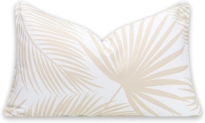 Hofdeco Premium Fall Coastal Patio Indoor Outdoor Lumbar Pillow Cover Only, 12"x20" Water Repelle... | Amazon (US)
