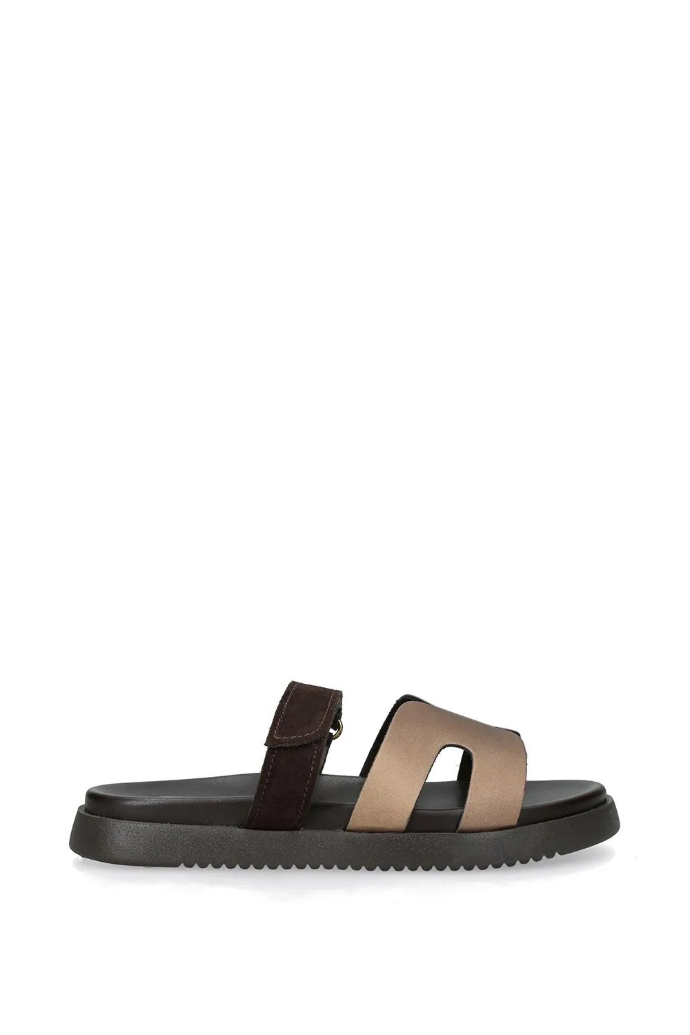 STEVE MADDEN 'Missile Bronze' Suede Leather Sandals | PrettyLittleThing | PrettyLittleThing UK