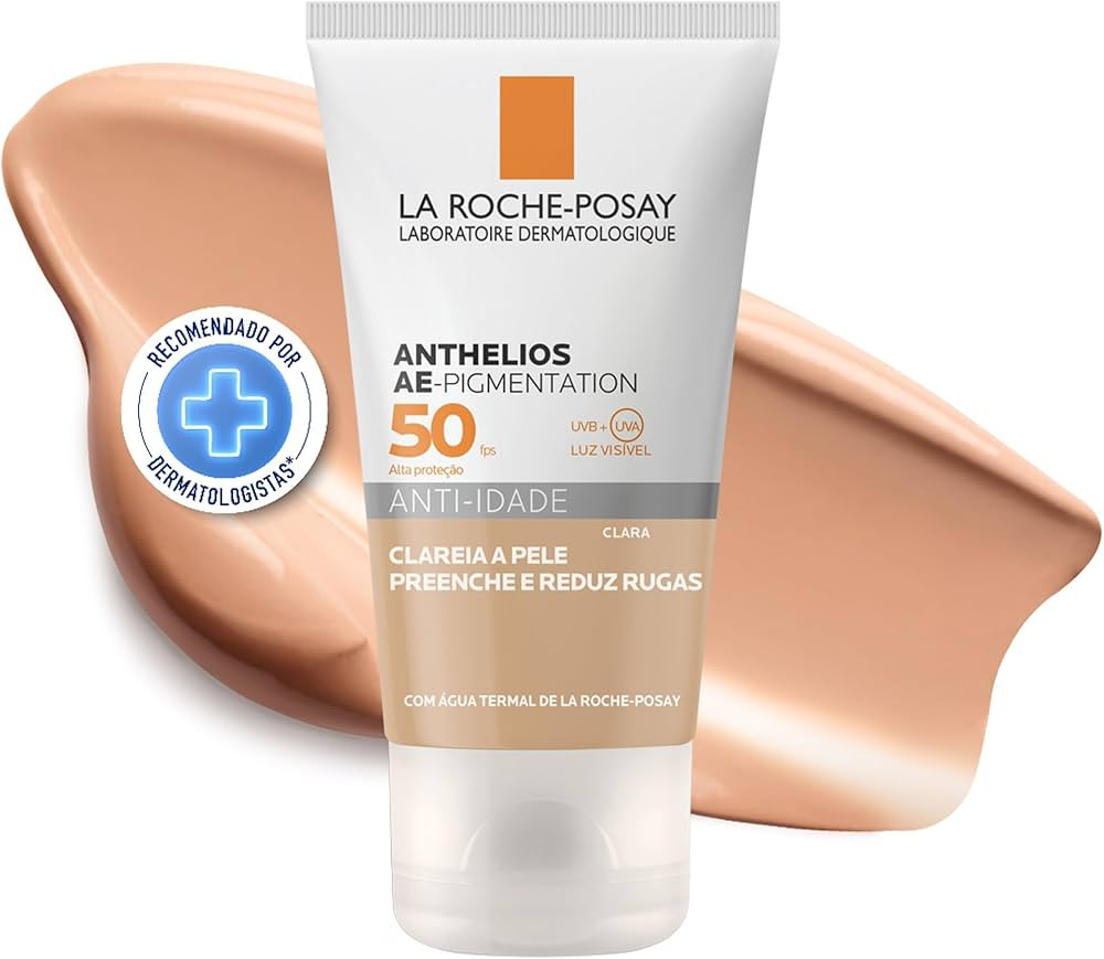 La Roche-Posay Anthelios, Protetor Solar Anti-Idade com Ácido Hialurônico, Cor Clara, Textura G... | Amazon (BR)