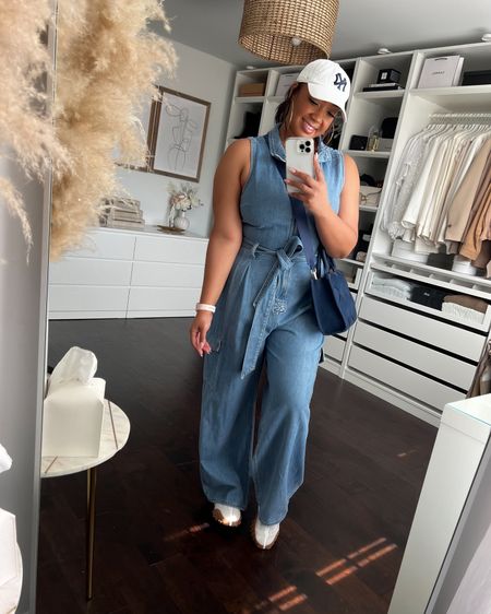 This jumpsuit!!! It was my second favorite look from my denim haul! Sooo flattering and sooo comfy too! Lots of leg room if you’re bottom heavy and for my top heavy girls like me size up! I’m actually wearing a 16 so I could zip it up without flat boobs. But it’s perfect and soo comfy! And under $45! Perfect dressed down with a hat and sneakers! 

#LTKfindsunder50 #LTKstyletip #LTKmidsize