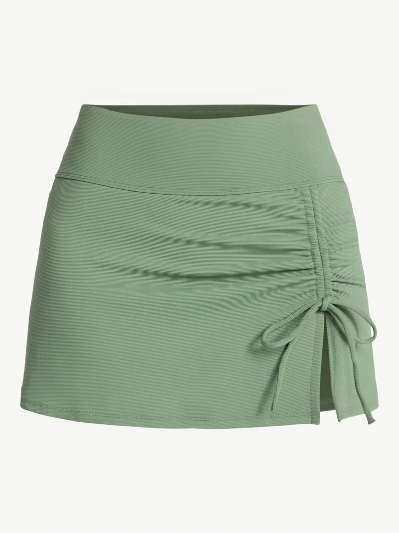 Time and Tru Women's and Women's Plus Size Ribbed Swim Skirt, Sizes XS-3X | Walmart (US)