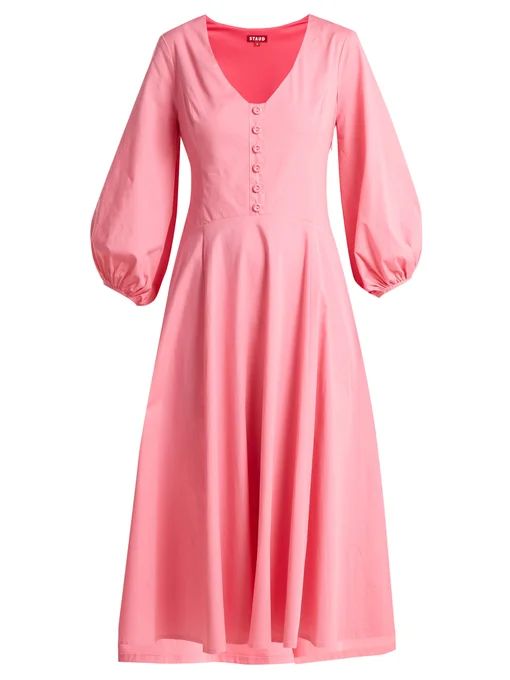 Veronica cotton-poplin midi dress | Staud | Matches (UK)