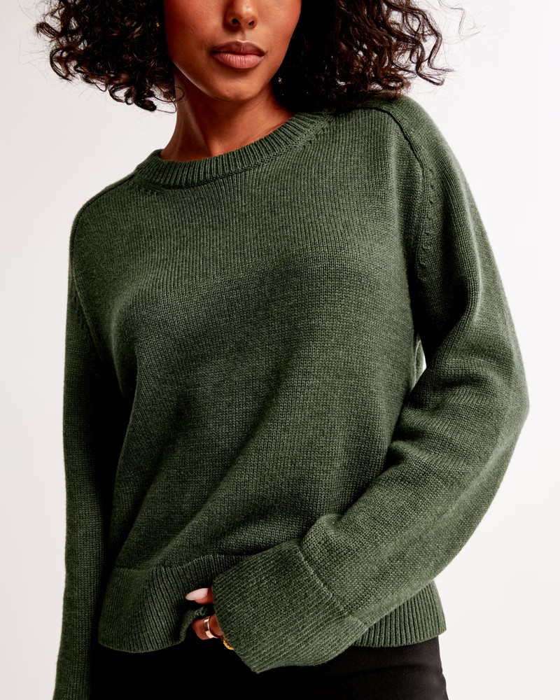 The A&F Madeline Cotton-Blend Crew Sweater | Abercrombie & Fitch (US)