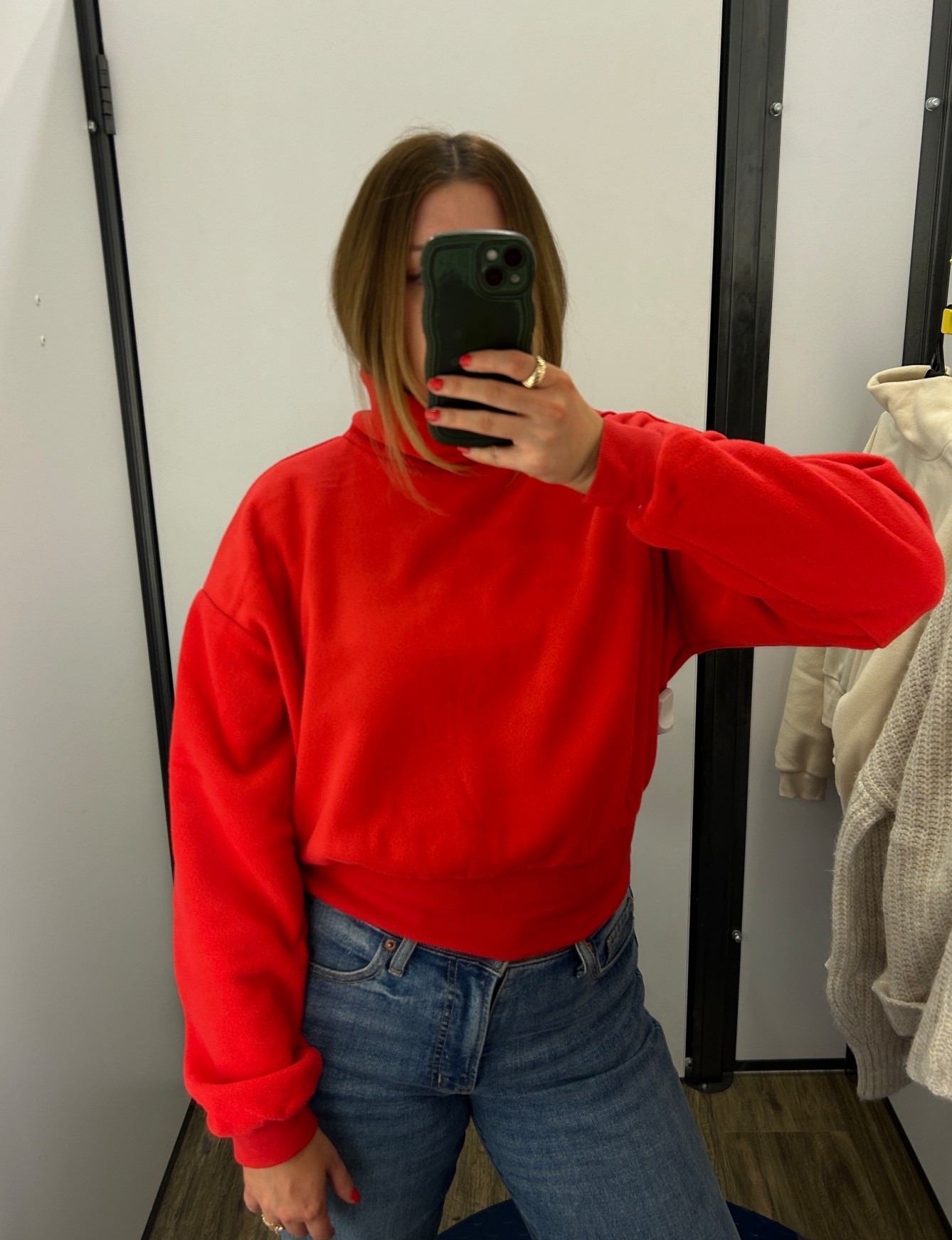 Wearing a S, would have picked a L if they had it! So soft though 

#LTKSaleAlert #LTKHoliday #LTKStyleTip