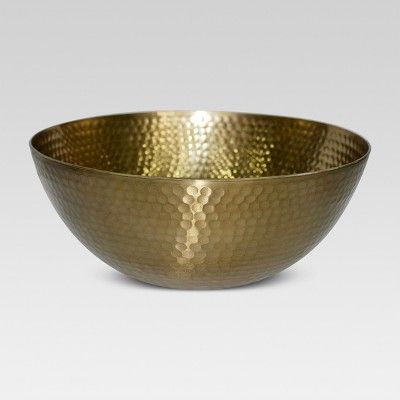 Hammered Large Serving Bowl with Gold Finish - Threshold™ | Target
