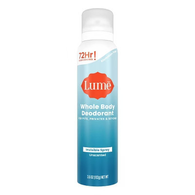 Lume Whole Body Women's Deodorant Spray - Unscented - 3.6oz | Target