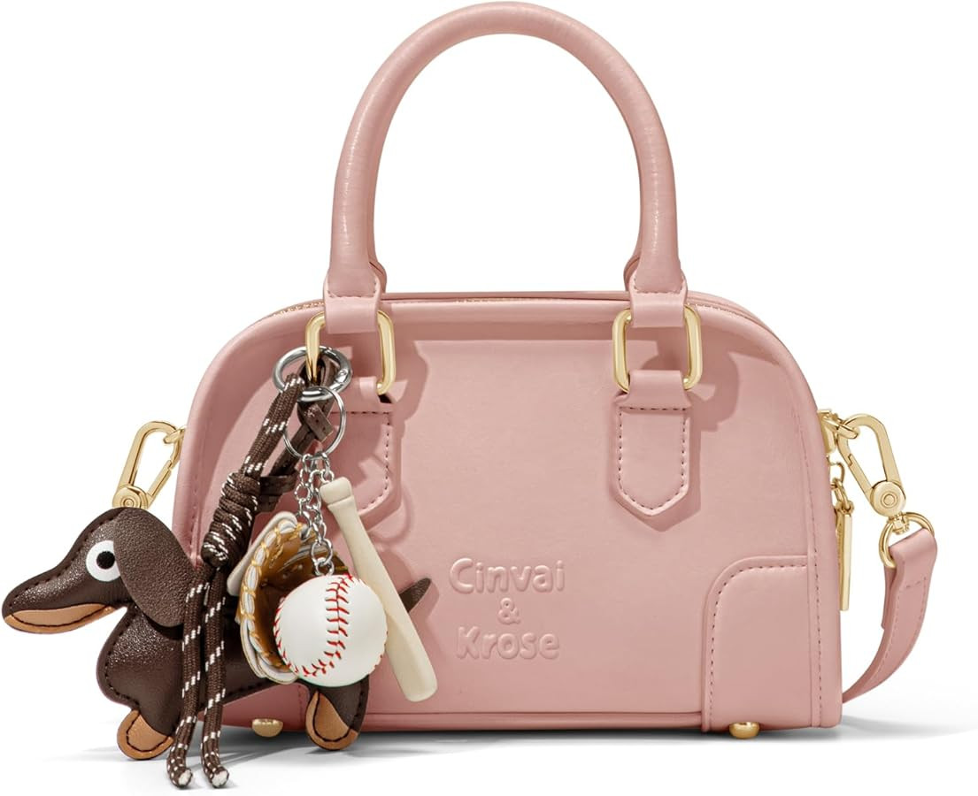 Crossbody Purses for Women Leather Handbags for Ladies Cute Mini Purses with Charms and Adjustabl... | Amazon (US)