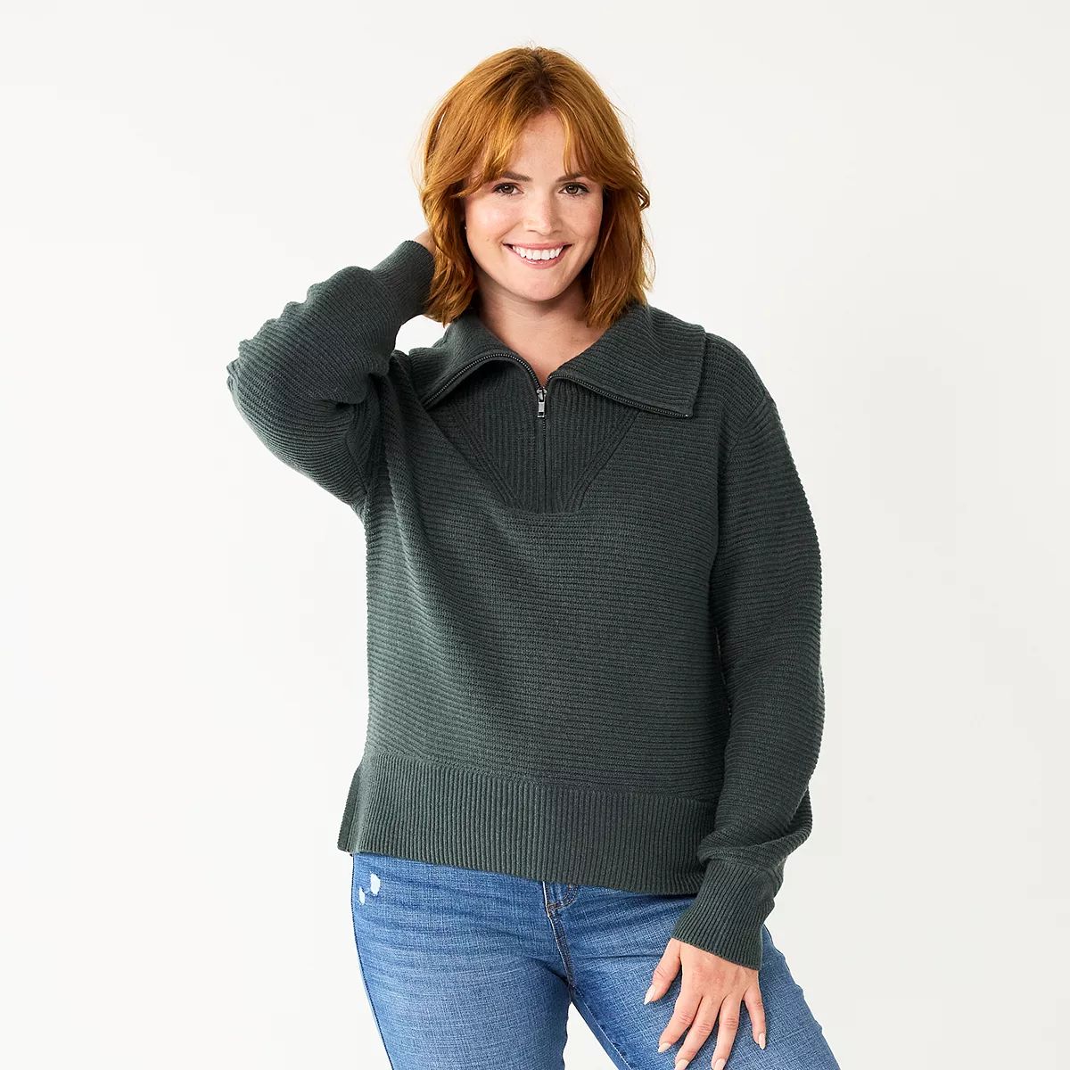 Women's Sonoma Goods For Life® Cozy Quarter-Zip Sweater | Kohl's