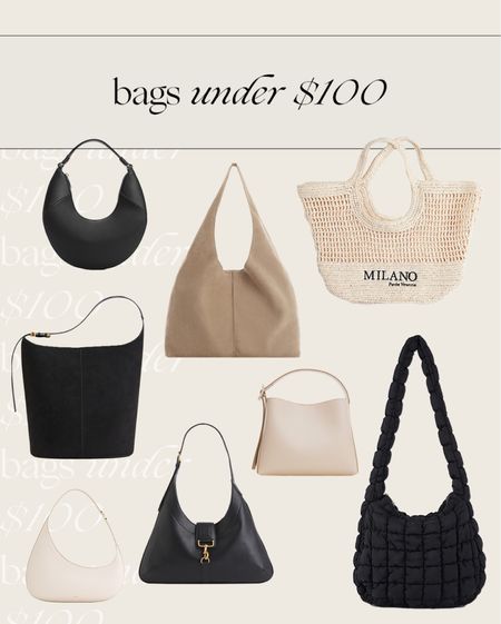 Bags under $100 ✨ affordable handbags under $100, suede handbag, spring bags, black shoulder bag

#LTKfindsunder100