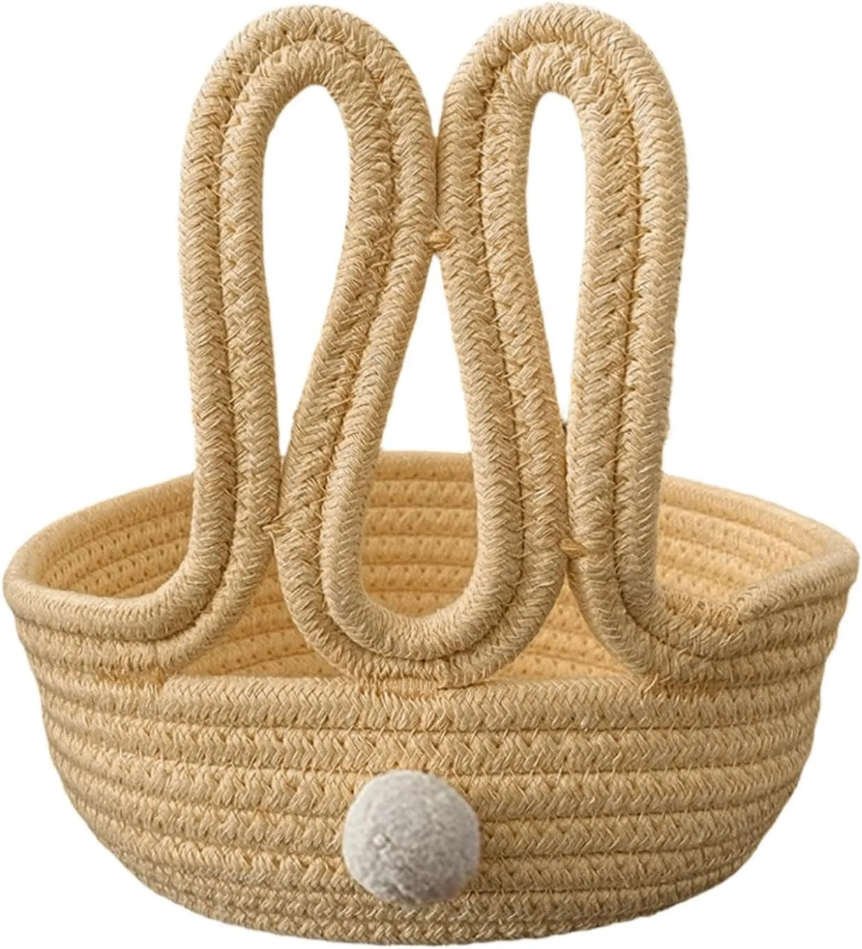Easter Bunny Basket for Eggs Hunt, Cute Bunny Gift Basket, Woven Cotton Rope Egg Easter Baskets w... | Walmart (US)