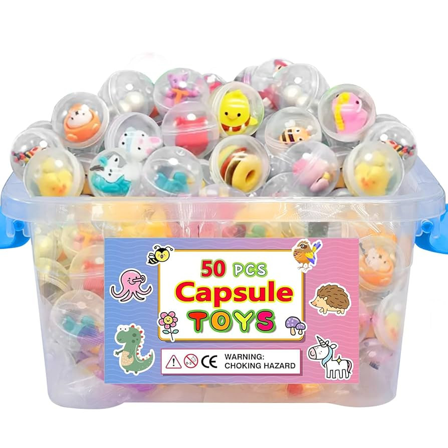 50pcs Adorable Mini Kawaii Capsule Toys Collection Perfect for Sharing Educational Great for Kids... | Amazon (US)
